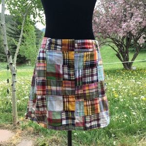 J Crew Patchwork Mini Skirt